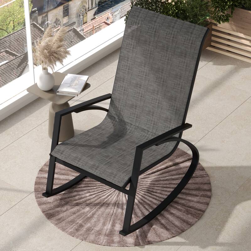 Corvus Antonio Outdoor Sling Fabric Rocking Chair