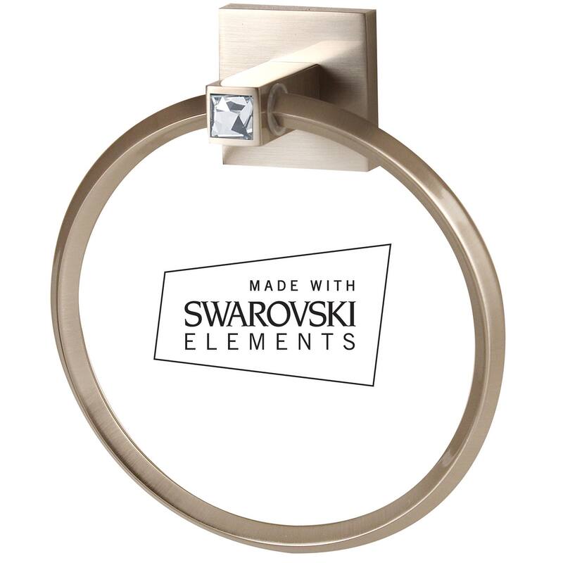 Alno 6 Inch Towel Ring from the Contemporary II Crystal Collection