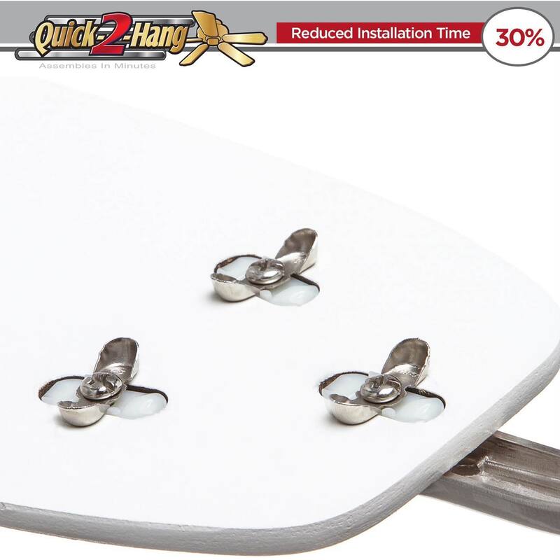 52" Honeywell Glen Alden White Indoor Ceiling Fan, No Light, with Pull Chain