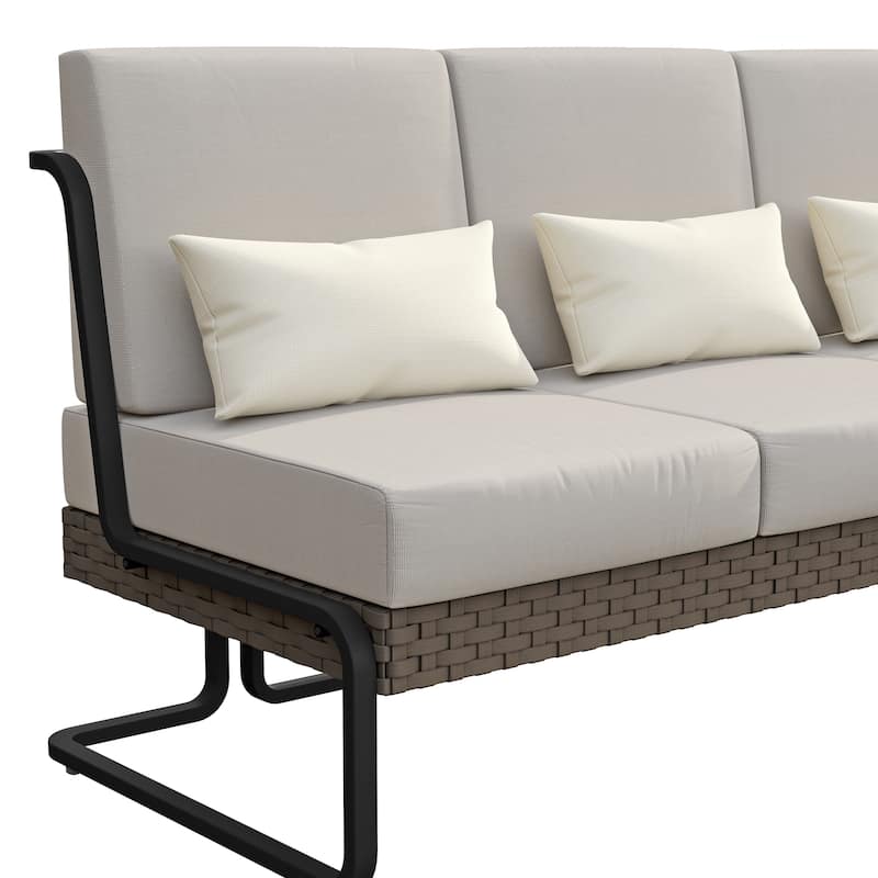 Corvus Akrotiri 3-piece Outdoor Conversation Seating Set - Grey