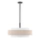 preview thumbnail 11 of 14, GetLedel 5-Light Double Shaded Drum Chandelier
