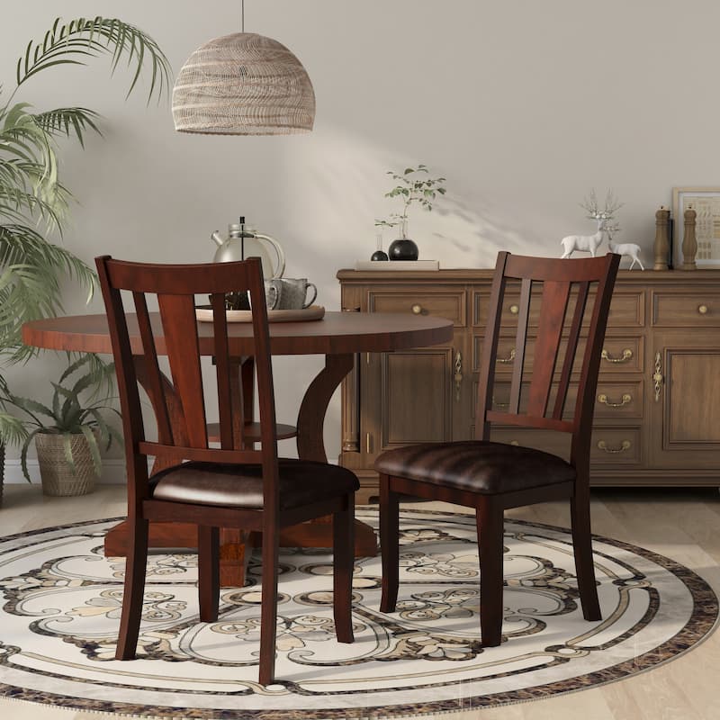 Furniture of America Betsy Traditional Espresso Slat Dining Chairs (Set of 2)