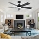 preview thumbnail 28 of 69, YUHAO Kaleido 52 in. Indoor Matte Black 3-Colors Integrated LED 6-Speeds Ceiling Fans with Dual-Finish Blades and Remote Control