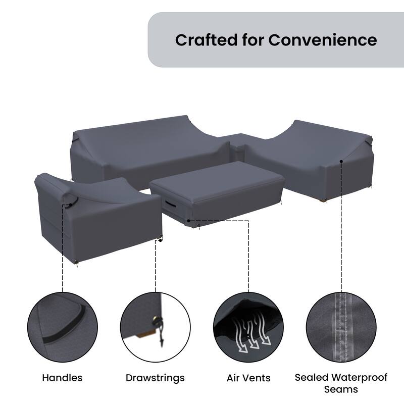 Forever Patio Waterproof Outdoor Sofa Seating Group Cover ( Set of 5 ) - 26 x 76 x 35