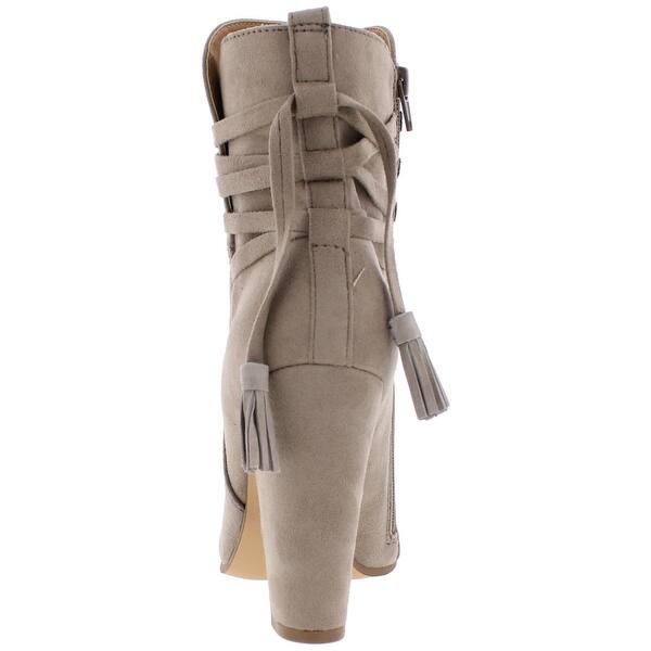 Shop Steve Madden Womens Giovani Ankle Boots Faux Suede Tassel