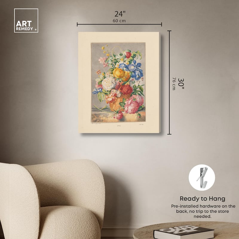 Bloemenstilleven 1777 Canvas by Art Remedy, Gallery Wrapped