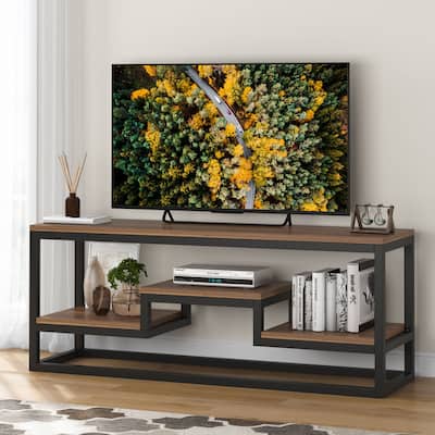 Tribesigns TV Stand, 59 inches Media Console Table with Shelves