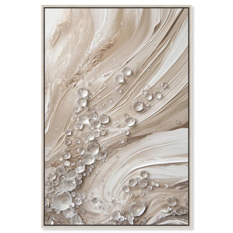 Viscous Veils III Canvas by Art Remedy - Silver - 16" x 24"