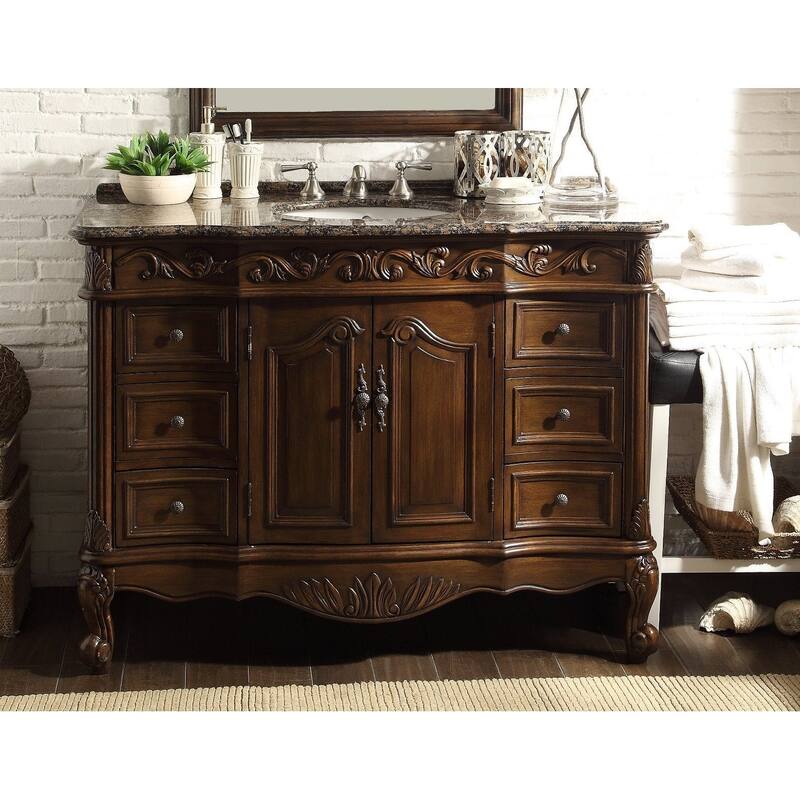 42" Benton Collection Baltic Brown Beckham Bathroom Sink Vanity