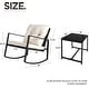 preview thumbnail 5 of 44, Pheap Outdoor 3-piece Rocking Wicker Bistro Set by Havenside Home