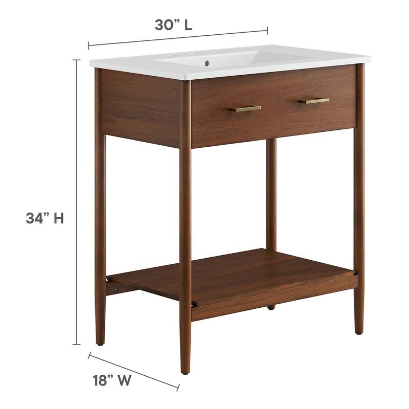 Zaire 18"/24"/30"/36"/48" Bathroom Vanity with White Sink Top