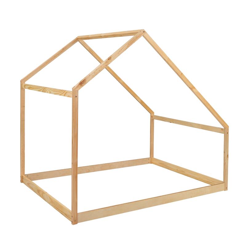 Wooden House Bed A Better Sleeping Environment Open and spacious Versatile Design - Natural