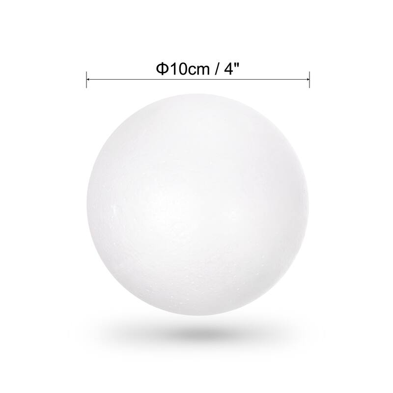 16Pcs 4" White Foam Balls Polystyrene Solid for Art and Decorations