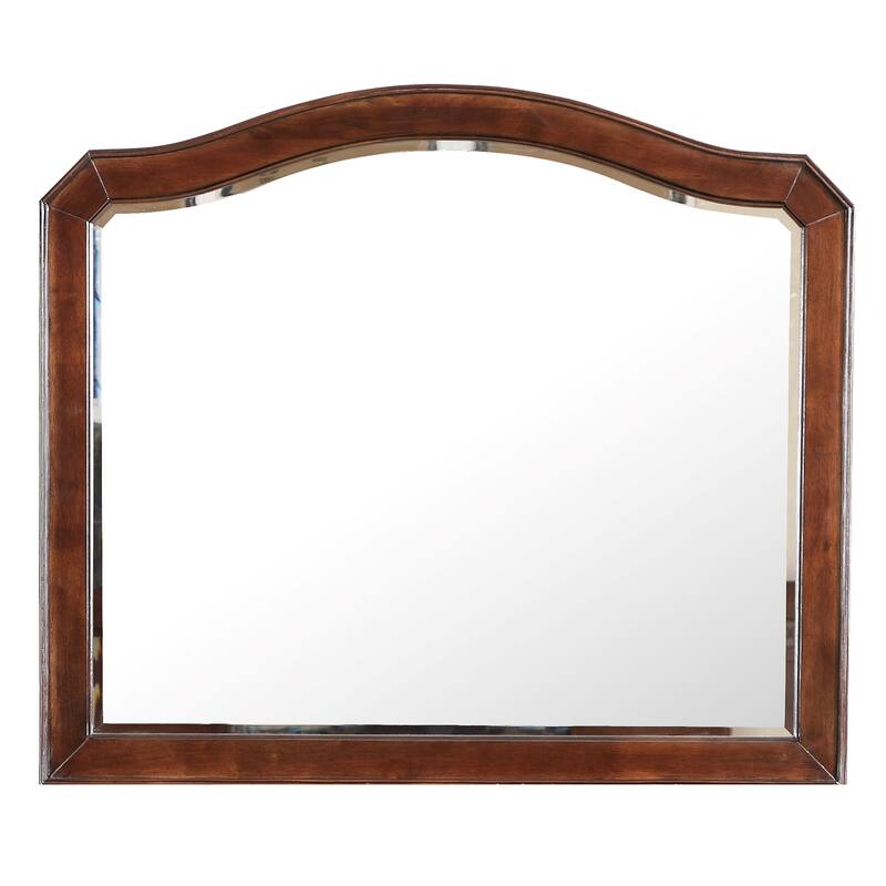 Wooden Arch Framed Dresser Wall Mirror - 42" - Brown