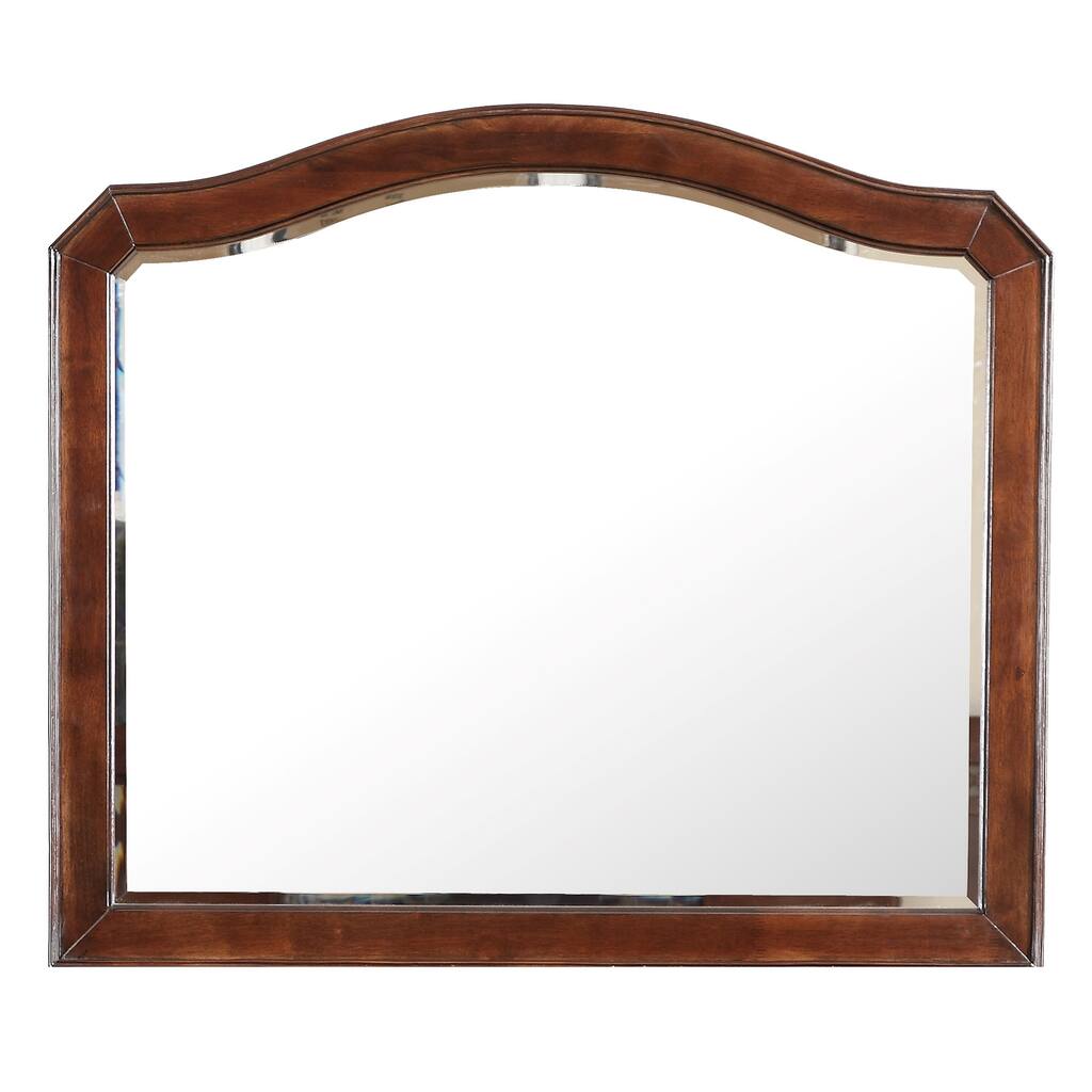 Wooden Arch Framed Dresser Wall Mirror - 42" - Brown