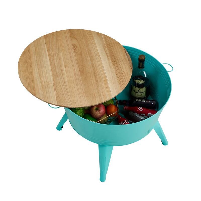 Metal Cocktail Table with Storage Space