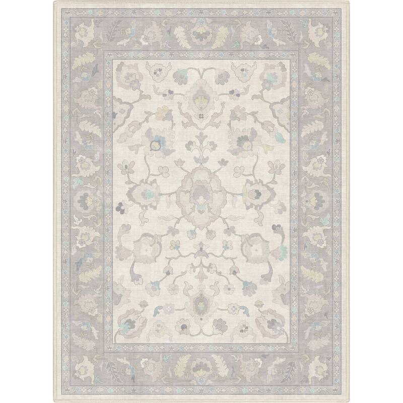 Well Woven Ushak Konya Updated Traditional Pastel Flat-Weave Area Rug