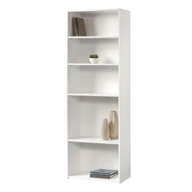 Shop Contemporary 5 Shelf Bookcase Bookshelf In Soft White Wood