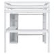 preview thumbnail 10 of 42, Twin/Full Size Loft Bed with L-Shaped Desk, Wardrobe and Storage Shelves, Solid Wood Loft Bed Frame with Ladder and Guardrail