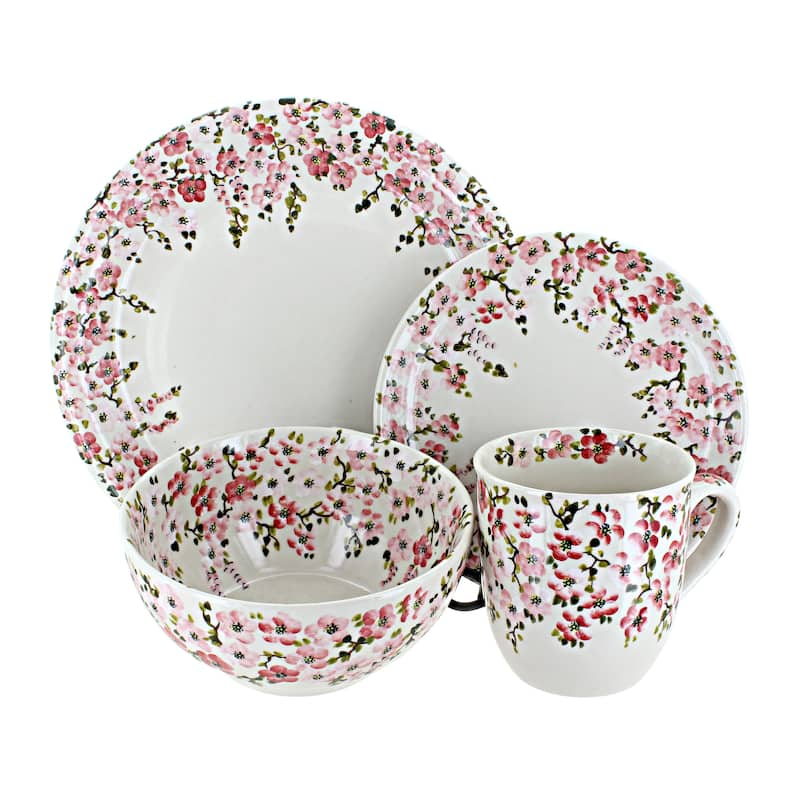 Blue Rose Polish Pottery 1000 Millena 4 Piece Place Setting