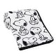 preview thumbnail 4 of 5, Lambs & Ivy Classic Snoopy Minky and Faux Shearling Baby Blanket - White/Black