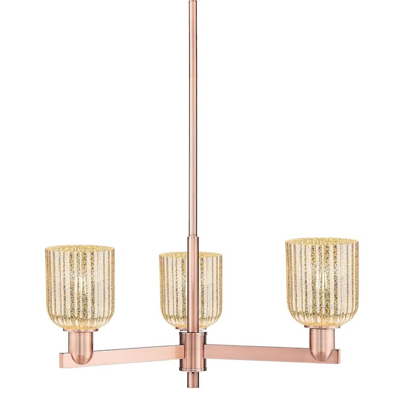 Innovations Lighting 716-3CR-9-18 Bridal Veil Chandelier Bridal Veil 3 - Antique Copper / Mercury