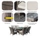 preview thumbnail 4 of 5, 7 Pieces Wicker Rectangle Dining Table and Chair Set