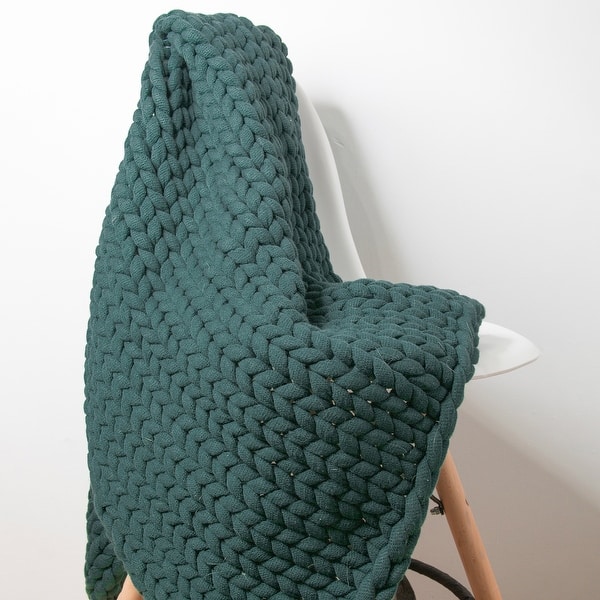 Donna Sharp Chunky Knit Throw - Peacock