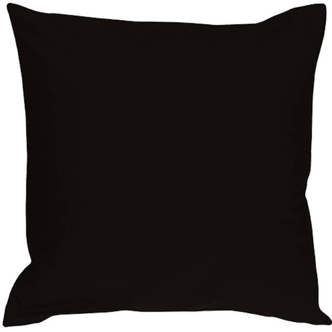 Caravan Cotton Black 18x18 Throw Pillow with Polyfill Pillow Insert