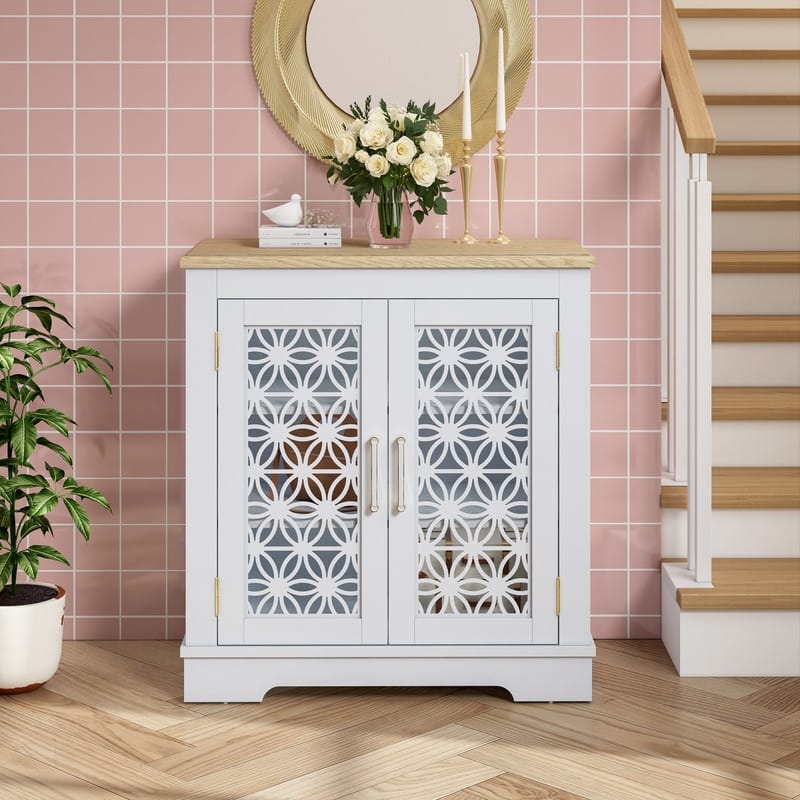 31 in. Rustic Bathroom Bedroom Accent Storage Cabinet