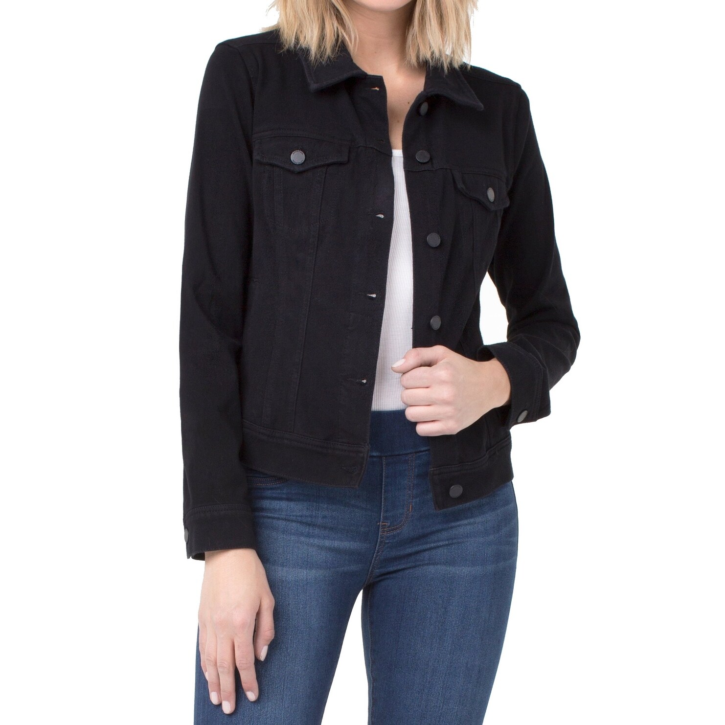 liverpool black denim jacket