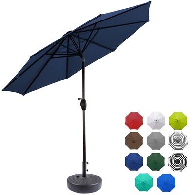 Lopes 9-foot Patio Umbrella with Black Base Weight Stand Included