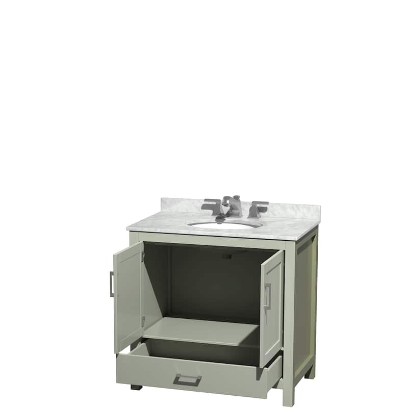 Wyndham Collection Sheffield Single Vanity Set