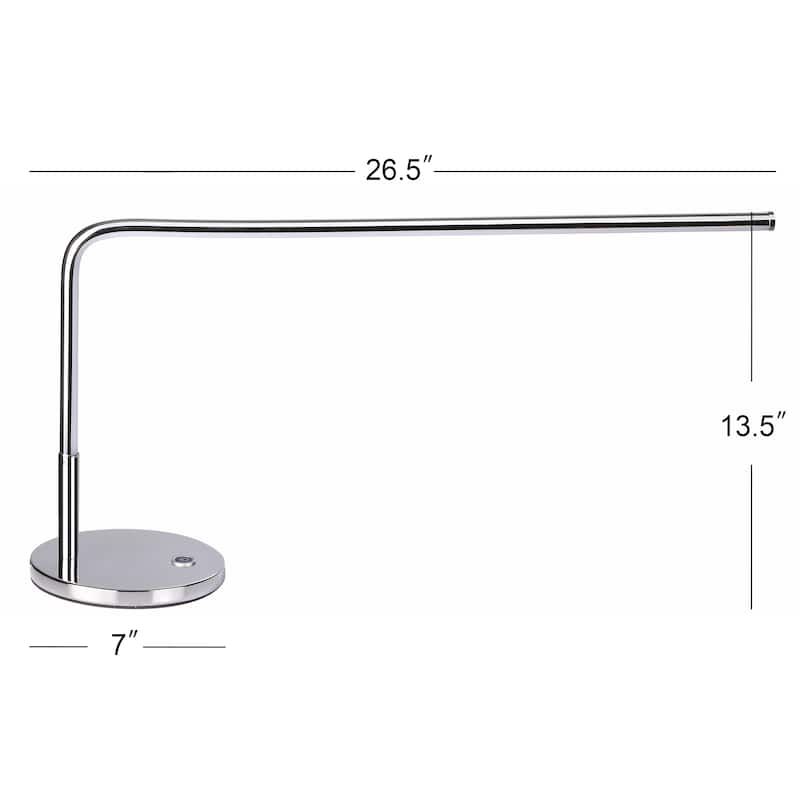 Faye 13.5" LED Integrated Task Lamp, Chrome by JONATHAN Y