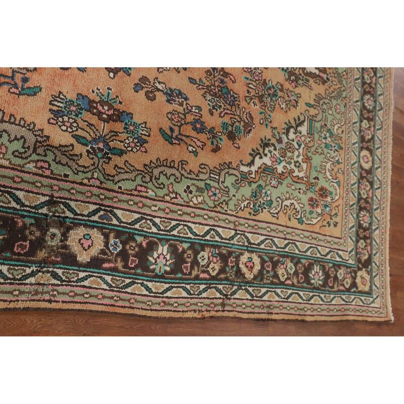 Hamedan Persian Vintage Rug Hand-Knotted Wool Carpet - 7'2"x 10'2"
