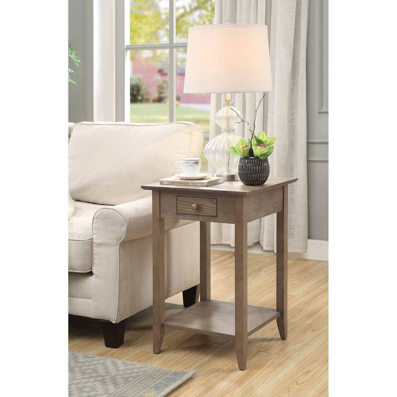 Convenience Concepts American Heritage 1 Drawer End Table with Shelf