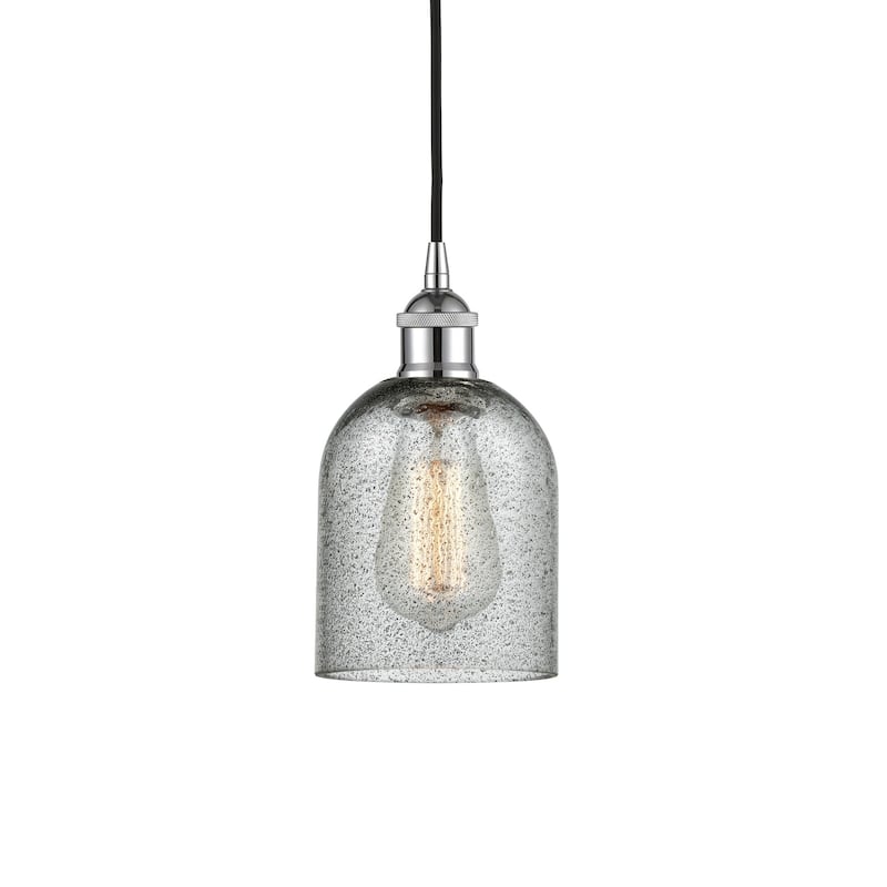 Innovations Lighting 616-1P-10-5 Caledonia Pendant Caledonia 5" Wide - Polished Chrome / Charcoal