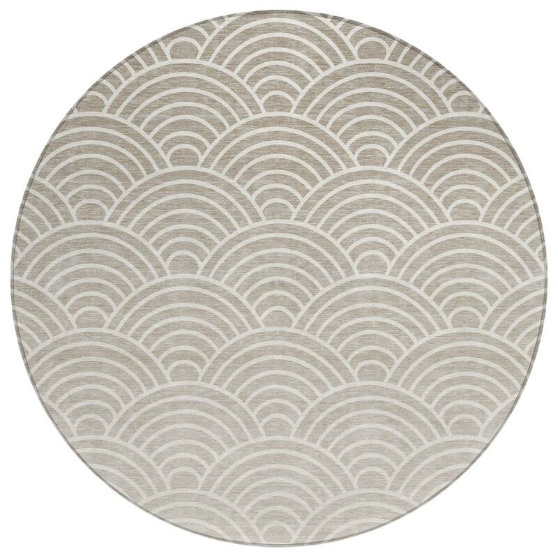 Machine Washable Indoor/ Outdoor Contemporary Poppy Chantille Rug