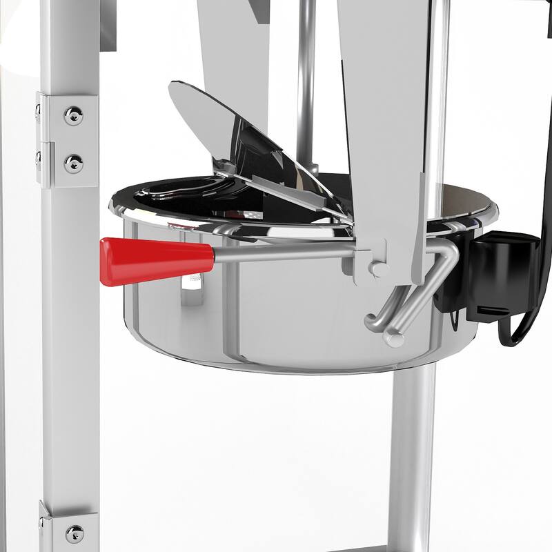 Commercial Popcorn MAKER Machine, 12 Ounce Kettle Stainless Steel Popcorn Maker with Tempered Glass, Warming Deck