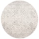 SAFAVIEH Tulum Shima Moroccan Boho Distressed Rug - 11' x 11' Round - Ivory/Grey
