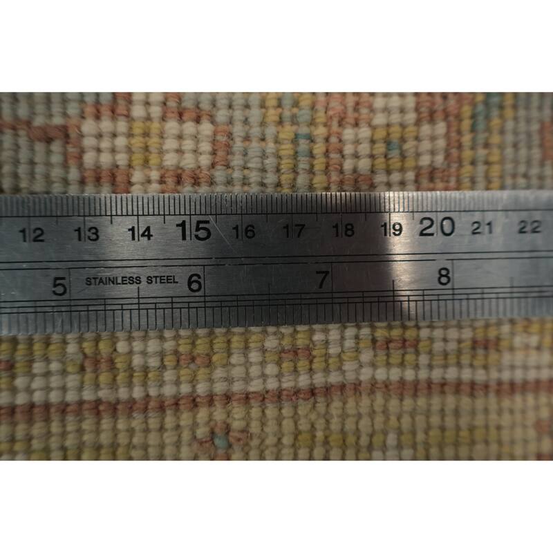 Hand Knotted Oriental 100% Wool Carpet Traditional All-Over Navy Blue & Blues Ziegler Area Rug - 3' 9'' X 2' 0''