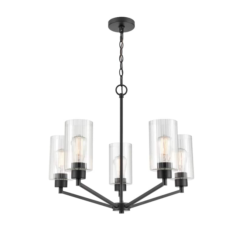 Millennium Lighting Beverlly Chandelier Light Fixture with Clear Beveled Glass