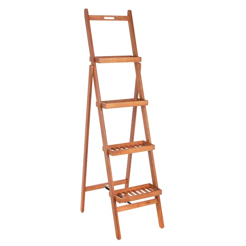 SAFAVIEH Outdoor Sebahat 4-Tier Shelf - 16Wx25Dx69H