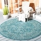 preview thumbnail 59 of 180, SAFAVIEH Courtyard Aquata Indoor/ Outdoor Waterproof Patio Backyard Rug 4' Round - Turquoise