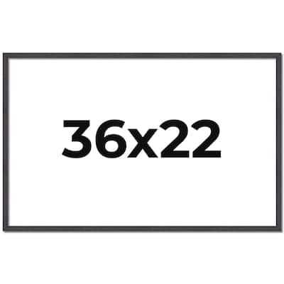 36x22 Frame Brown Solid Wood Picture Frame - Complete Modern Photo