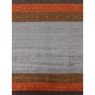 Hand-Knotted Indo-Gabbeh Wool & Bamboo Rug – 5'2