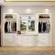 preview thumbnail 75 of 76, Kyrvo Freestanding Closet System with 3 Wooden Drawers ＆ Hanging Rod ＆ Storage Shelf, Modular Walk-in Closet Organizer Wardrobe