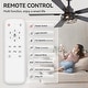 preview thumbnail 28 of 77, 42"/52" Modern Farmhouse Ceiling Fan, Remote Control, Quiet Reversible DC Motor, Timer, Black and Walnut Finish
