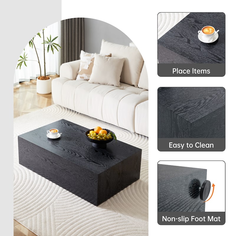 Wood Grain MDF Coffee Table - Luxurious Design, Perfect Living Room Accent.Fashion texture design coffee table