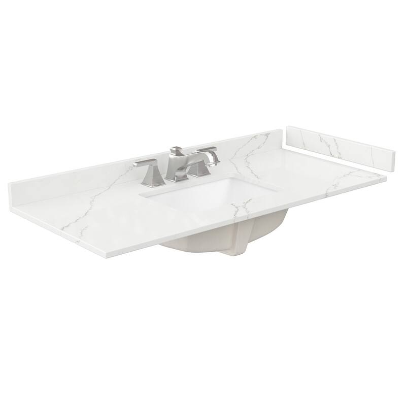 Wyndham Collection WCFQC348STOPUNS-Q 48" Quartz Vanity Top with - Giotto Quartz - Colored